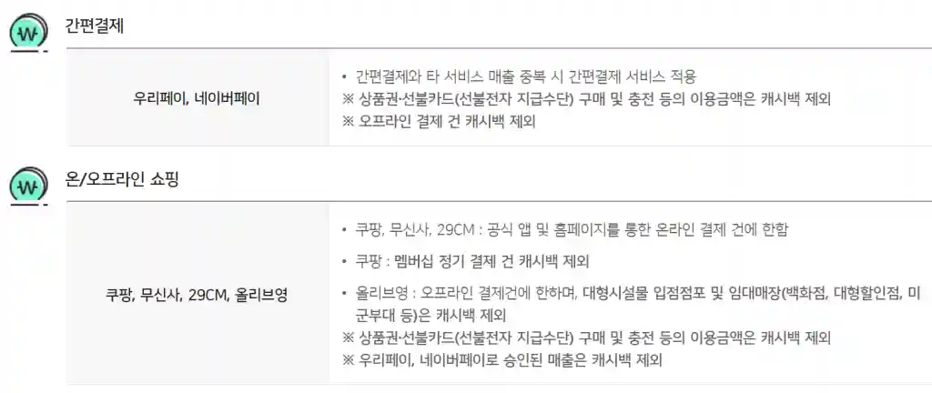 우리페이, 네이버페이, 쿠팡, 무신사, 29cm, 올리브영 등 국내 쇼핑 결제 시 5% 캐시백